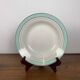 Set of 6 Lunéville soup plates, "Régence" model, water green and 4 lines