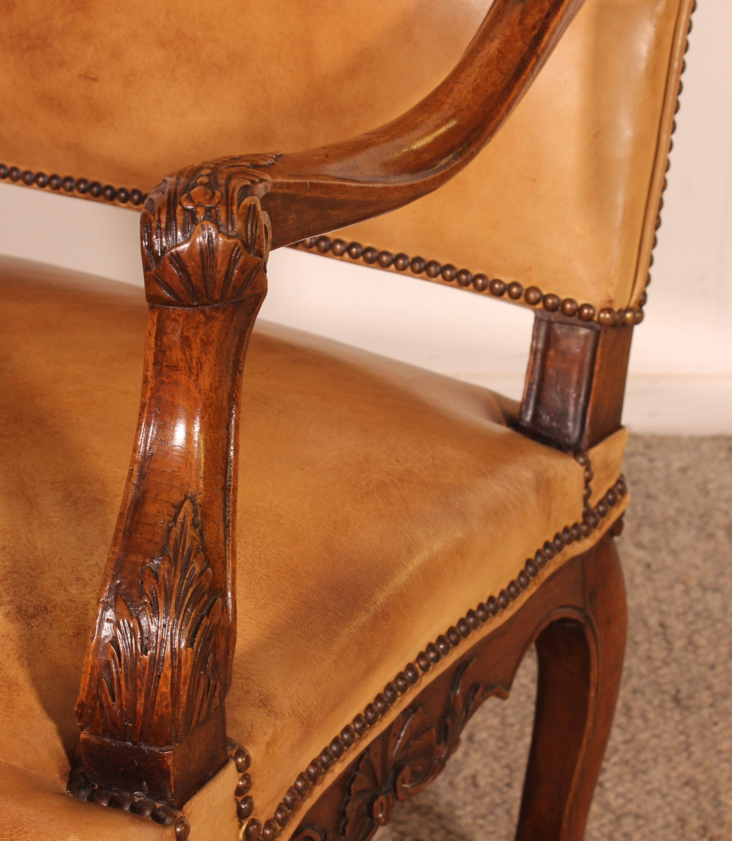 Regency Period Walnut Armchair - 18th Century