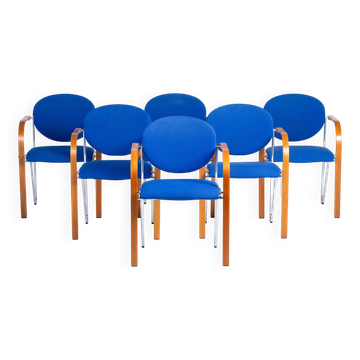Chaises Empilables de Four Design, Danemark, 1980s, Set de 6