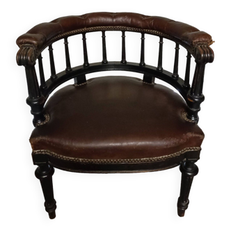 Victorian Leather Chesterfield Office Chair