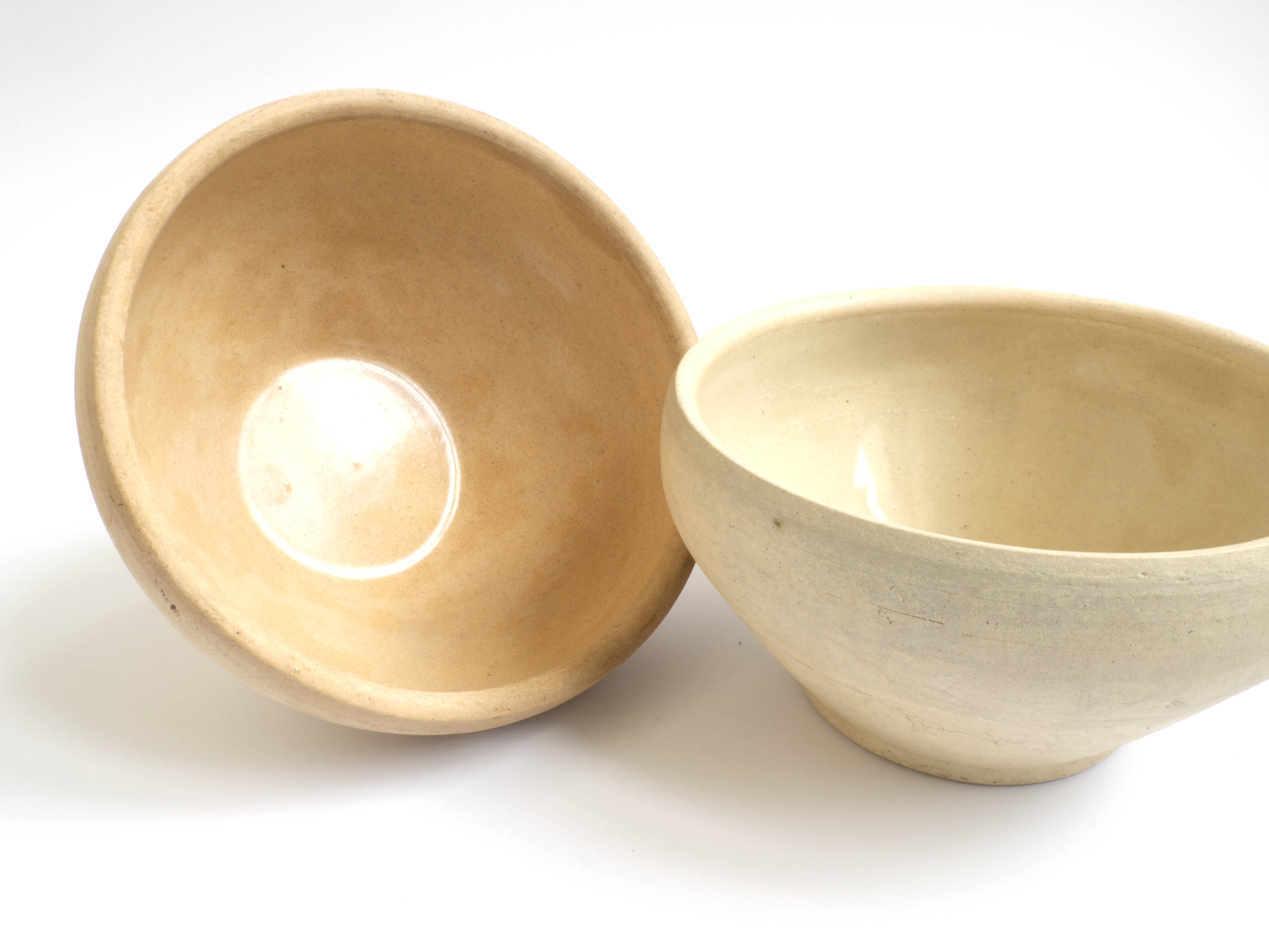 Lot of old sandstone bowls