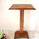 Vintage solid oak saddle plant holder