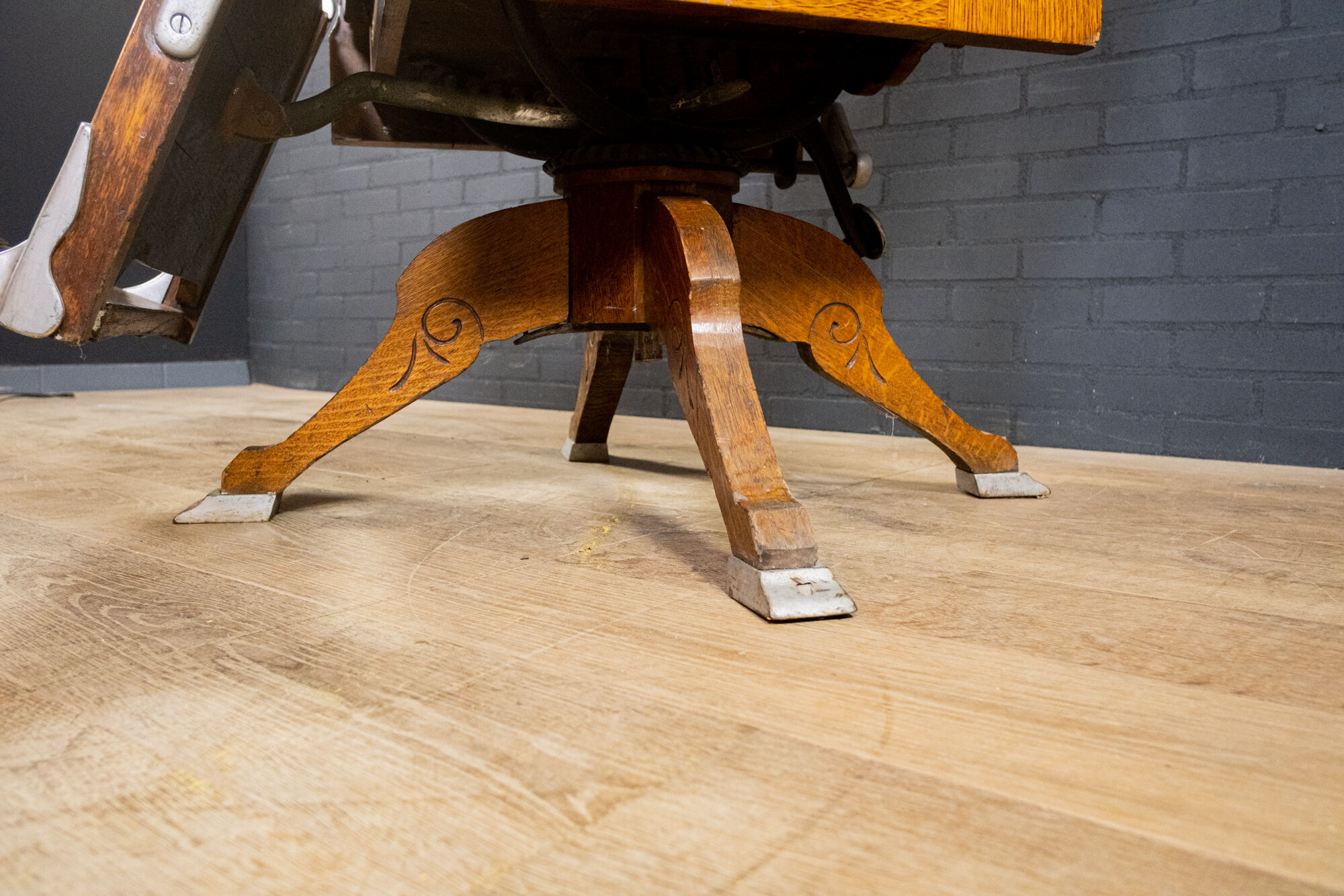 Chaise Barbier Art Déco Chêne et Cuir