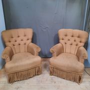 Pair of toad armchairs