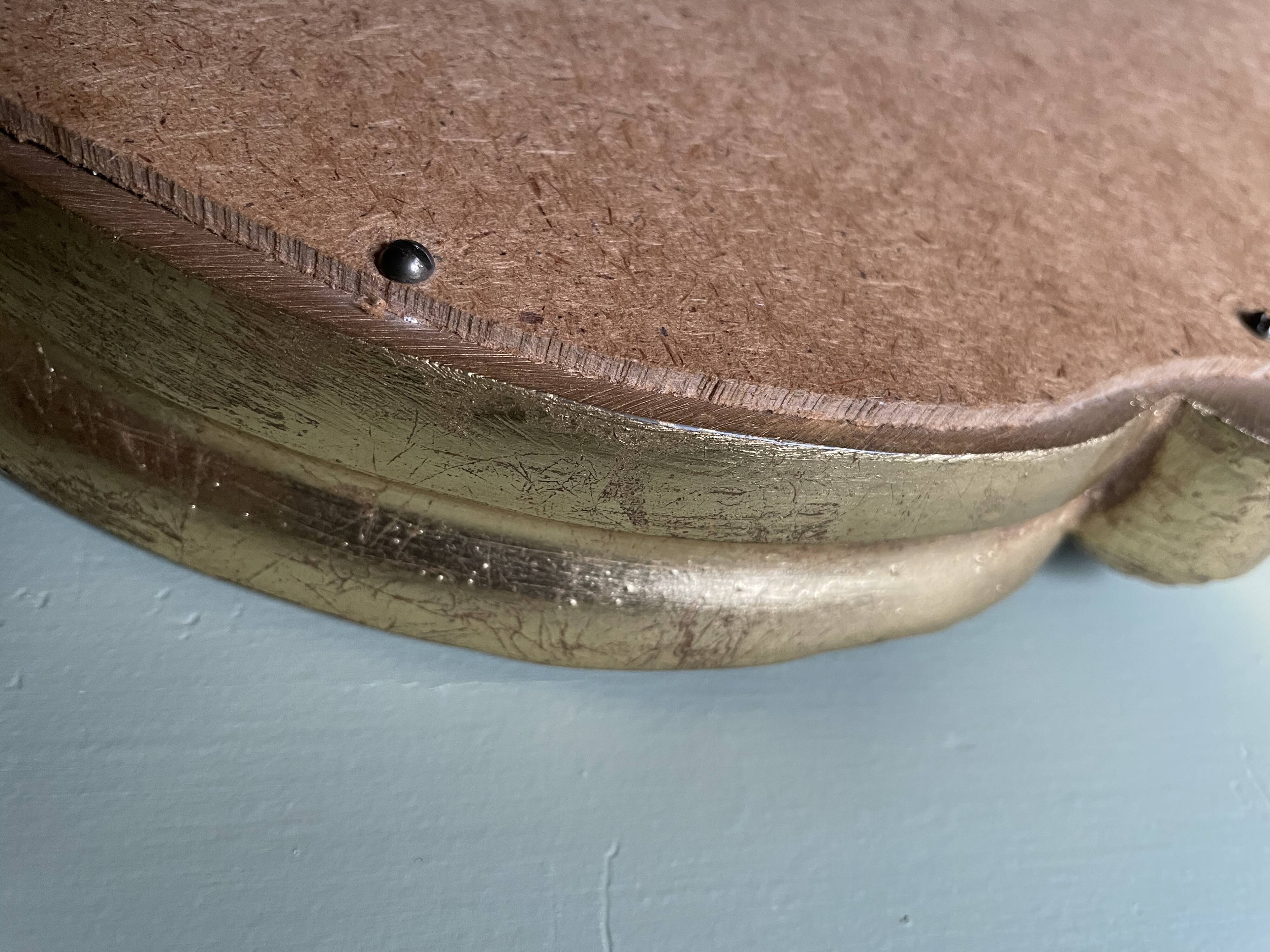 Golden resin shell mirror  46x75cm