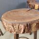 Vintage tree trunk bar stools, 1970s