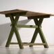 Antique trestle table made of pine wood – Central Europe, circa 1900