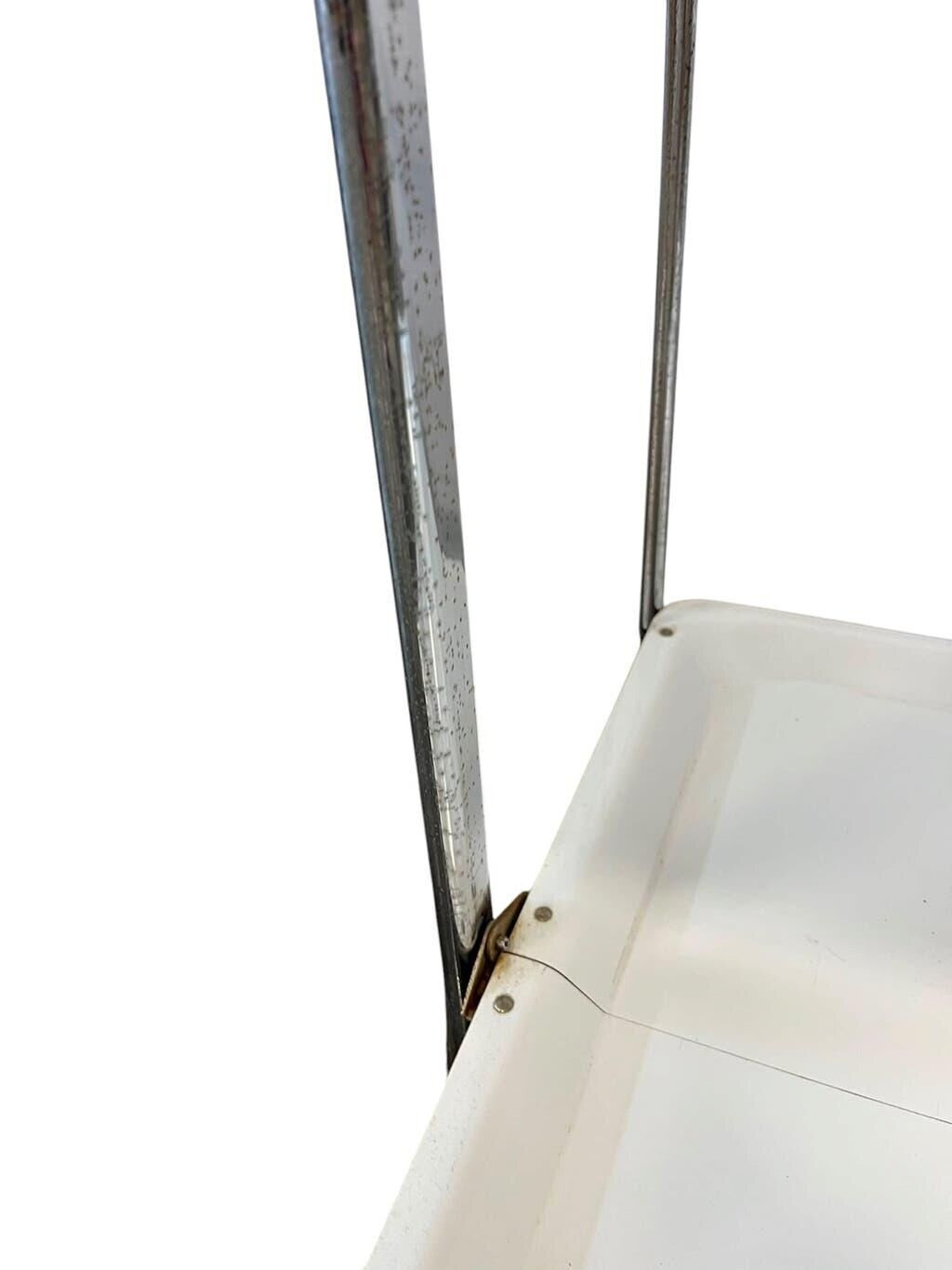 Vintage chrome folding bar/side table
