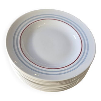 9 assiettes Moulin des Loups 1950 modèle Stanislas