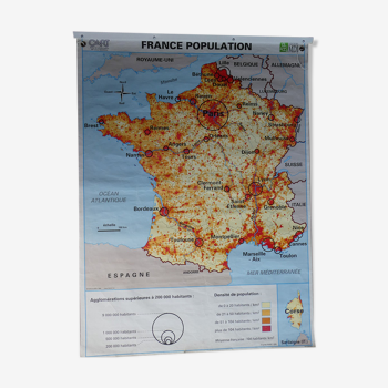 Carte scolaire poster vintage France édition MDI