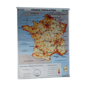 Carte scolaire poster vintage France