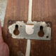 Pair of vintage Philips wood and opaline wall lamps