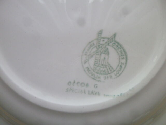 Set of 2 hollow plates Moulin des Loups Apple pattern