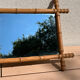 Turned wooden mirror bamboo 30s