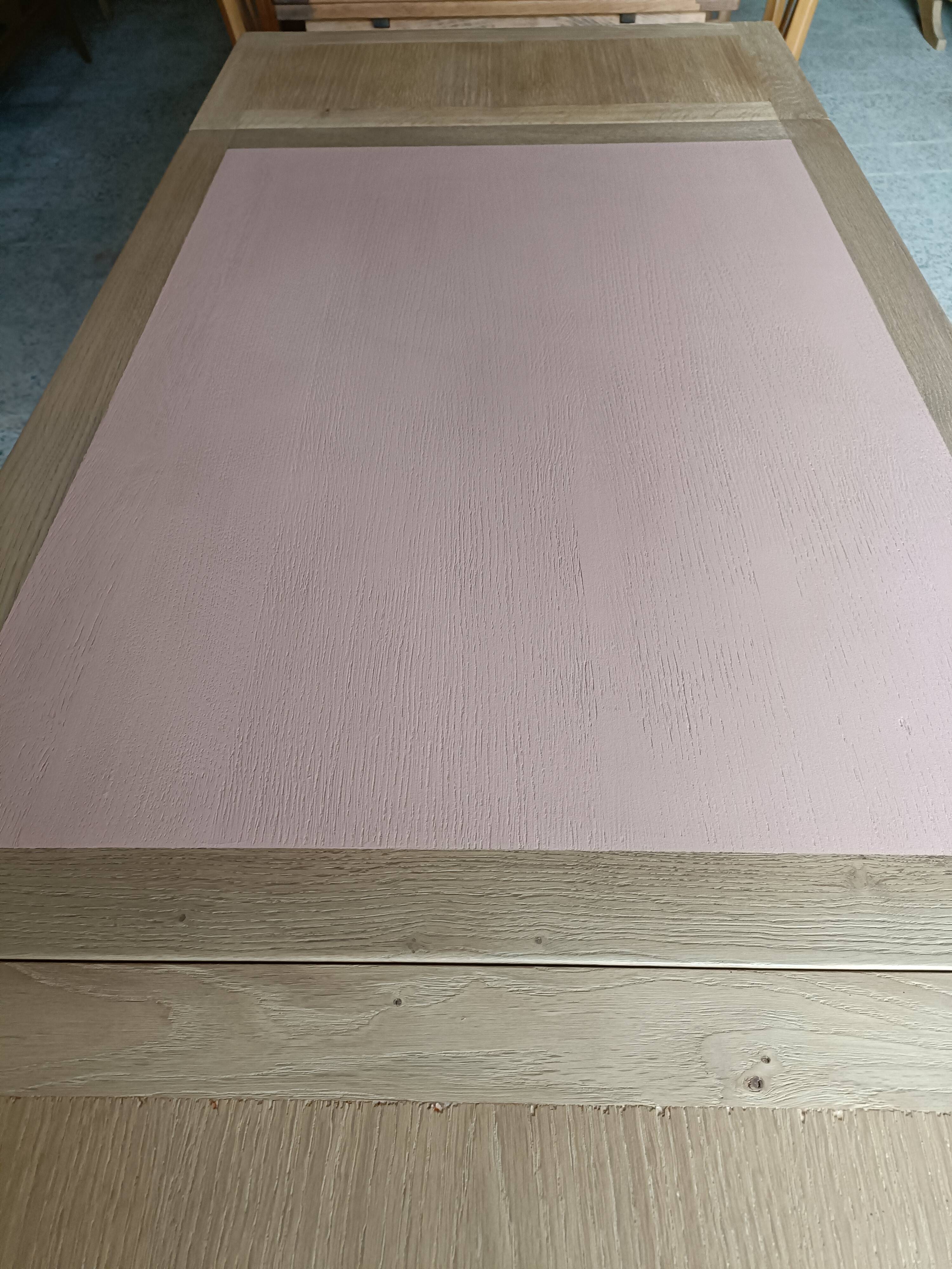 Table avec rallonges intégrées rénovée
