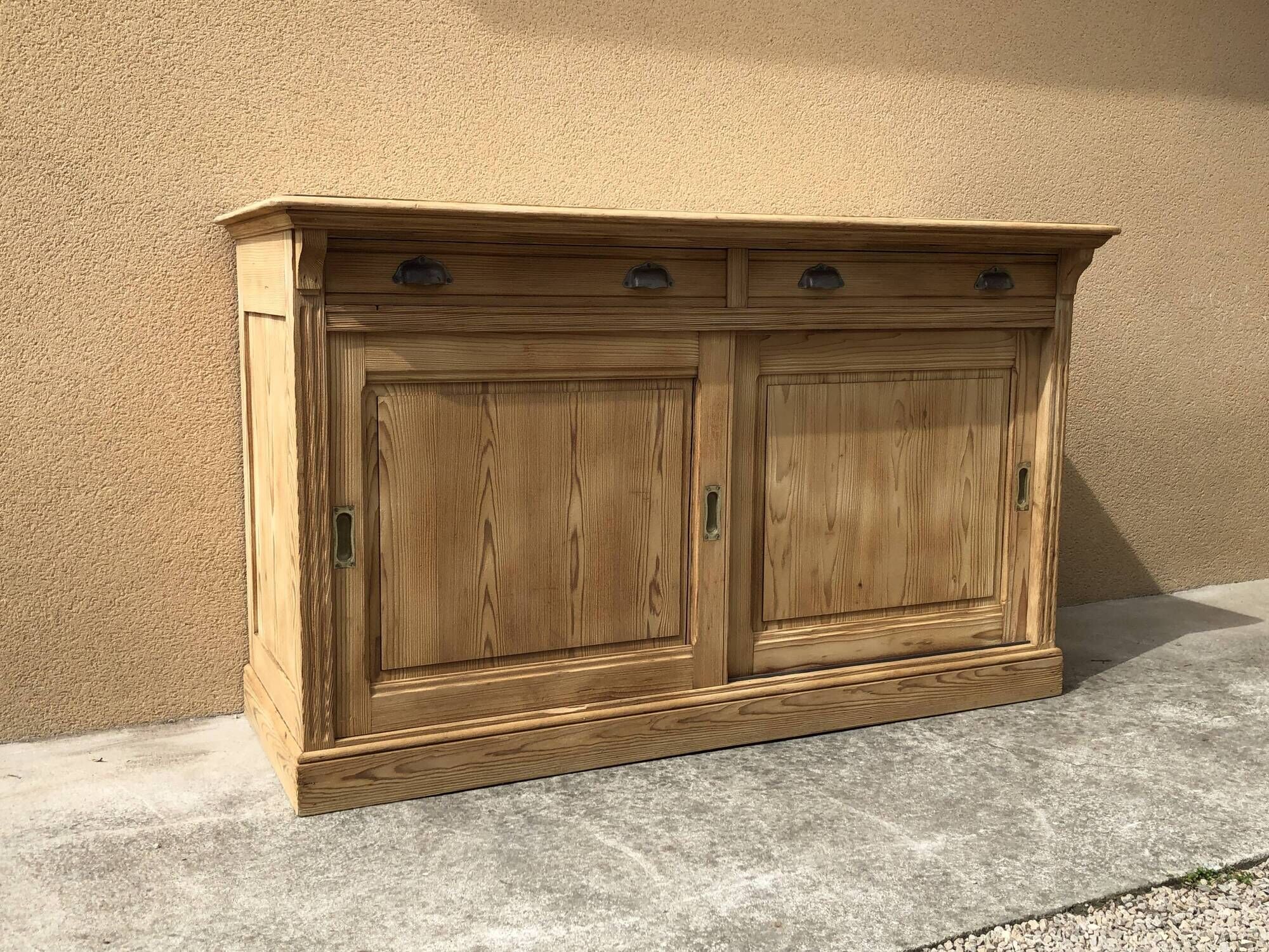 Meuble de métier comptoir buffet bahut enfilade bois brut