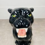 Black panther in ceramic floor 76 cm