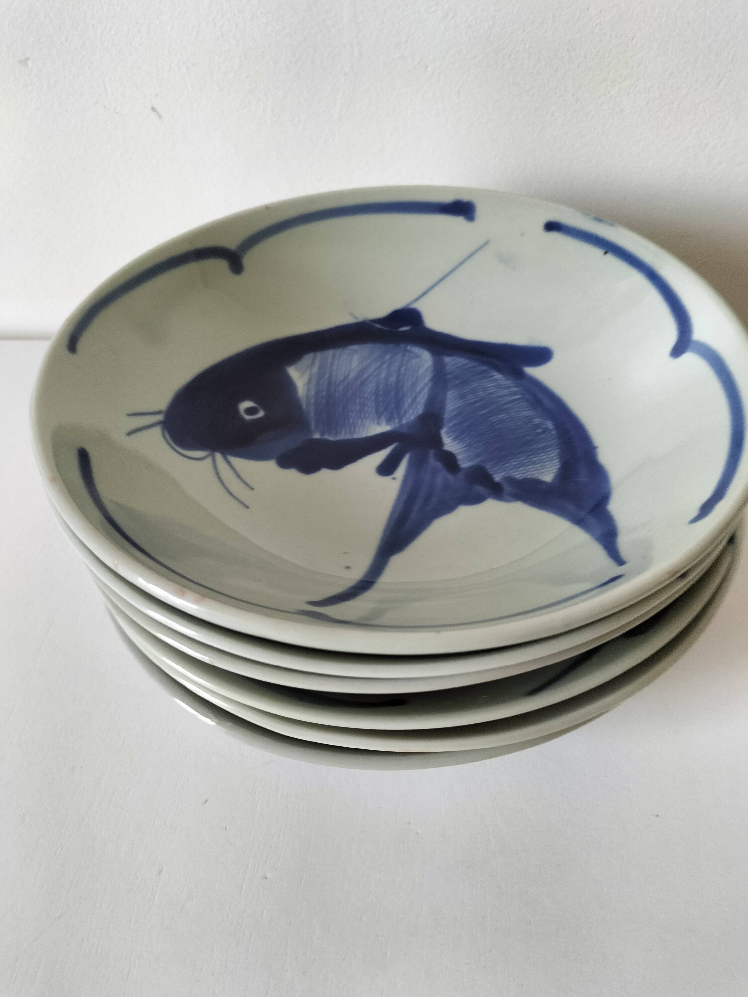6 assiettes creuses chinoises vintage