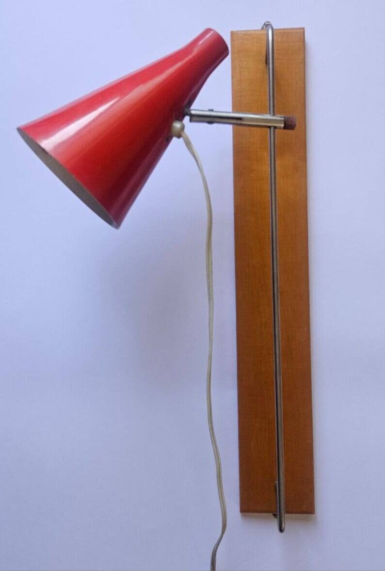 Rare Midcentury Wall Lamp Lidokov in style of Stilnovo, 1960s