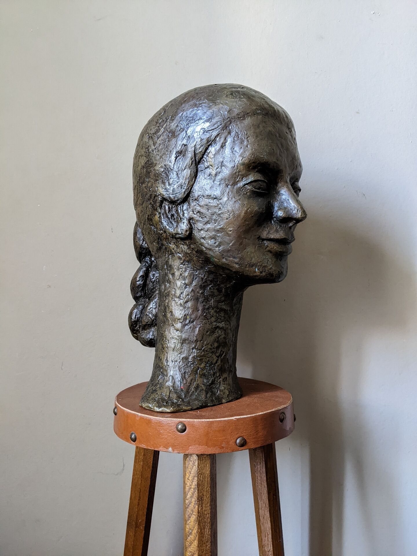 Handcrafted bronze bust sculpture