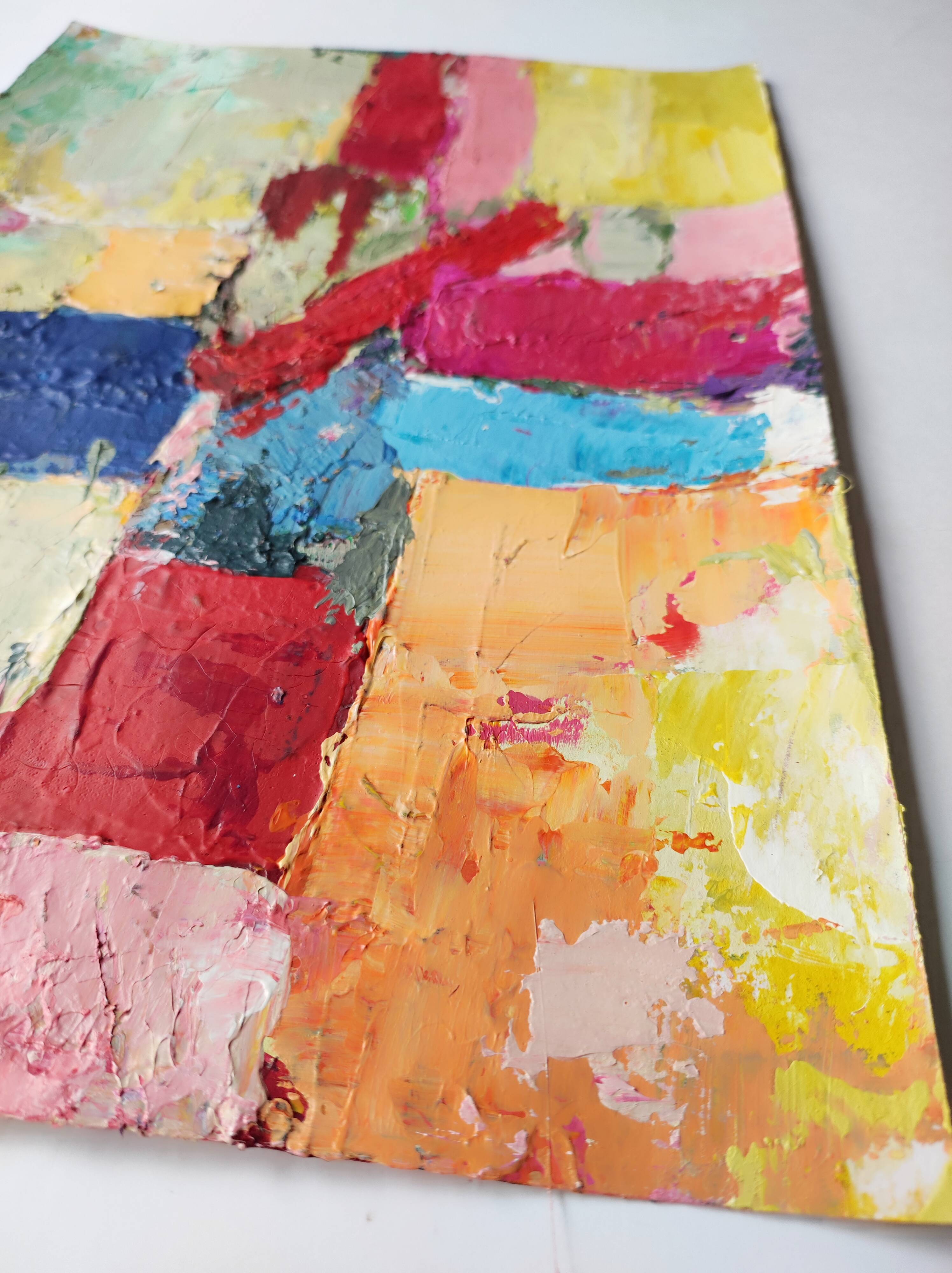 Original painting Modern abstract art Stael