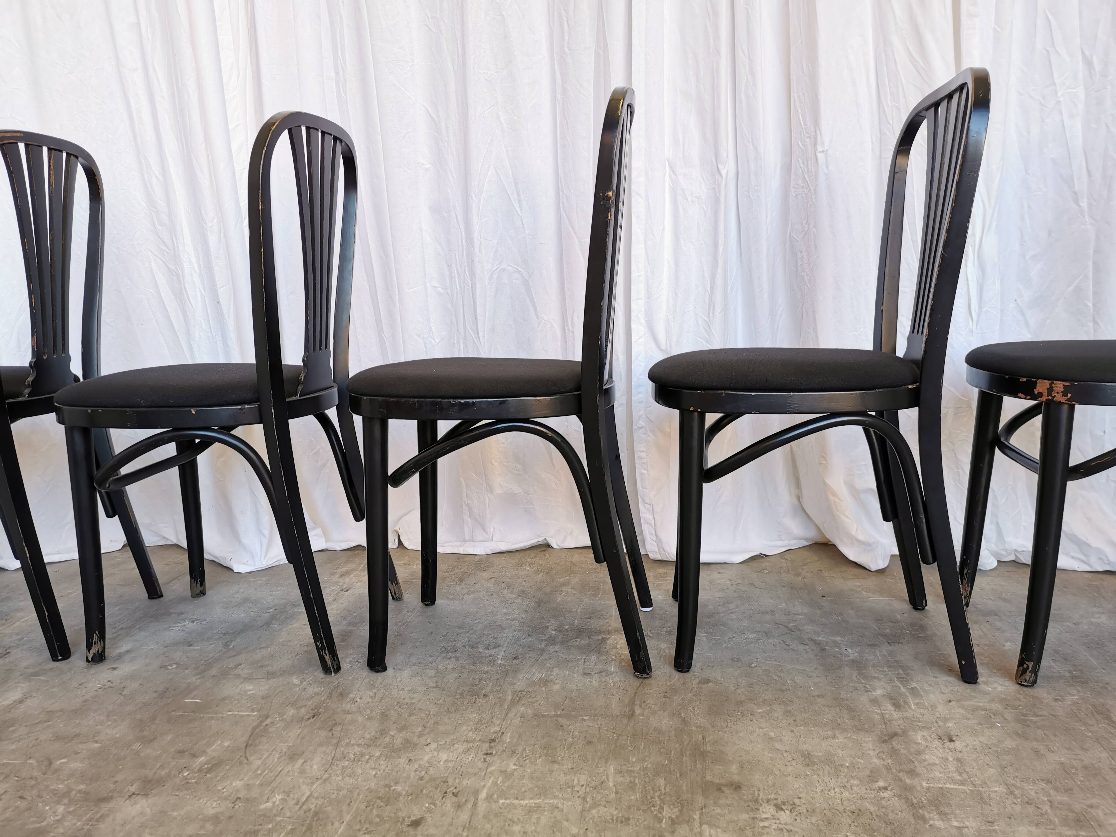 Chaise de salle à manger vintage stol kamnik noire : style yougoslave des années 1970