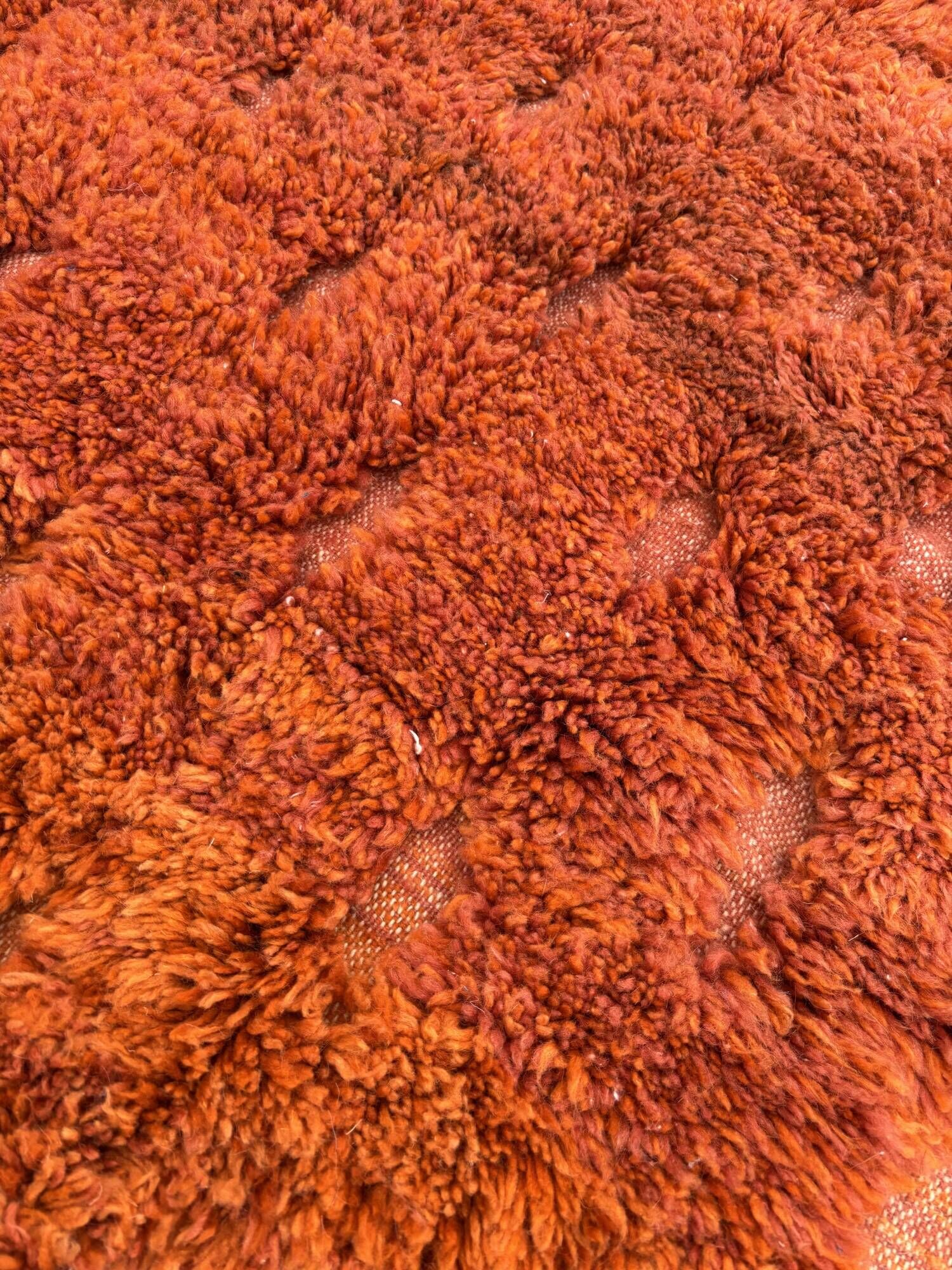 Naraja/ Mrirt Berber rug in orange natural wool