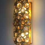 Wall lamp in gilded brass and glass, Peris Andreu, Spain, 1960s
