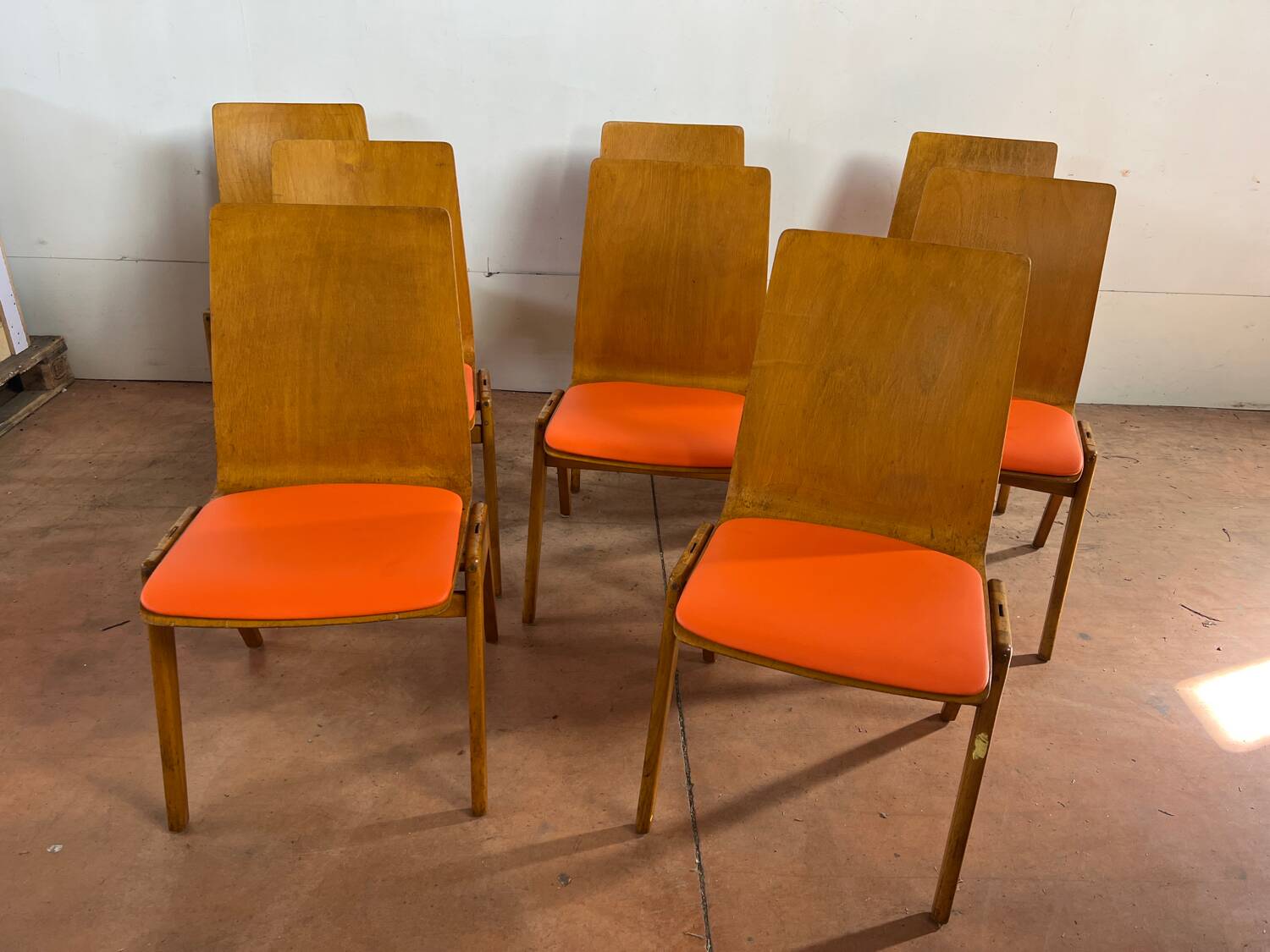 Set of 8 Scandinavian chairs