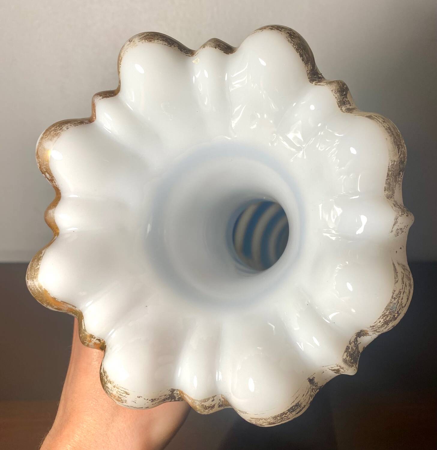Jean-françois robert baccarat vase opaline peint main