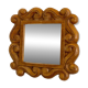 Carved wooden mirror