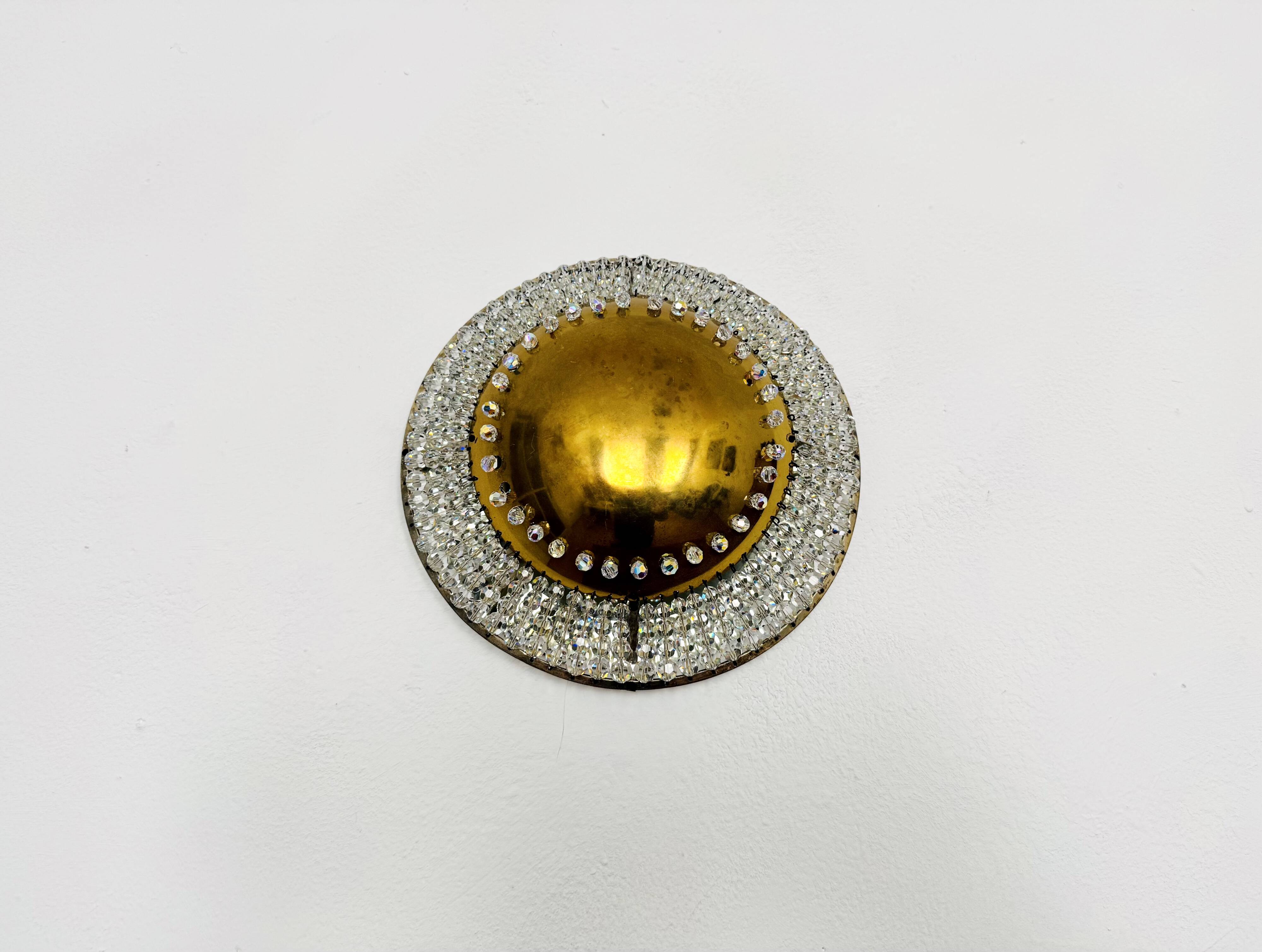 Crystal Glass Wall Lamp or Flush Light