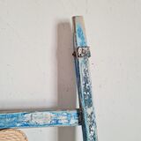 Old blue wooden ladder