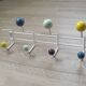 Modern Sputnik Wall Coat/Hat Rack – Space Age Colorful Wall Hanger 5540