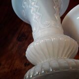 Vases opaline Charles X porte-ananas
