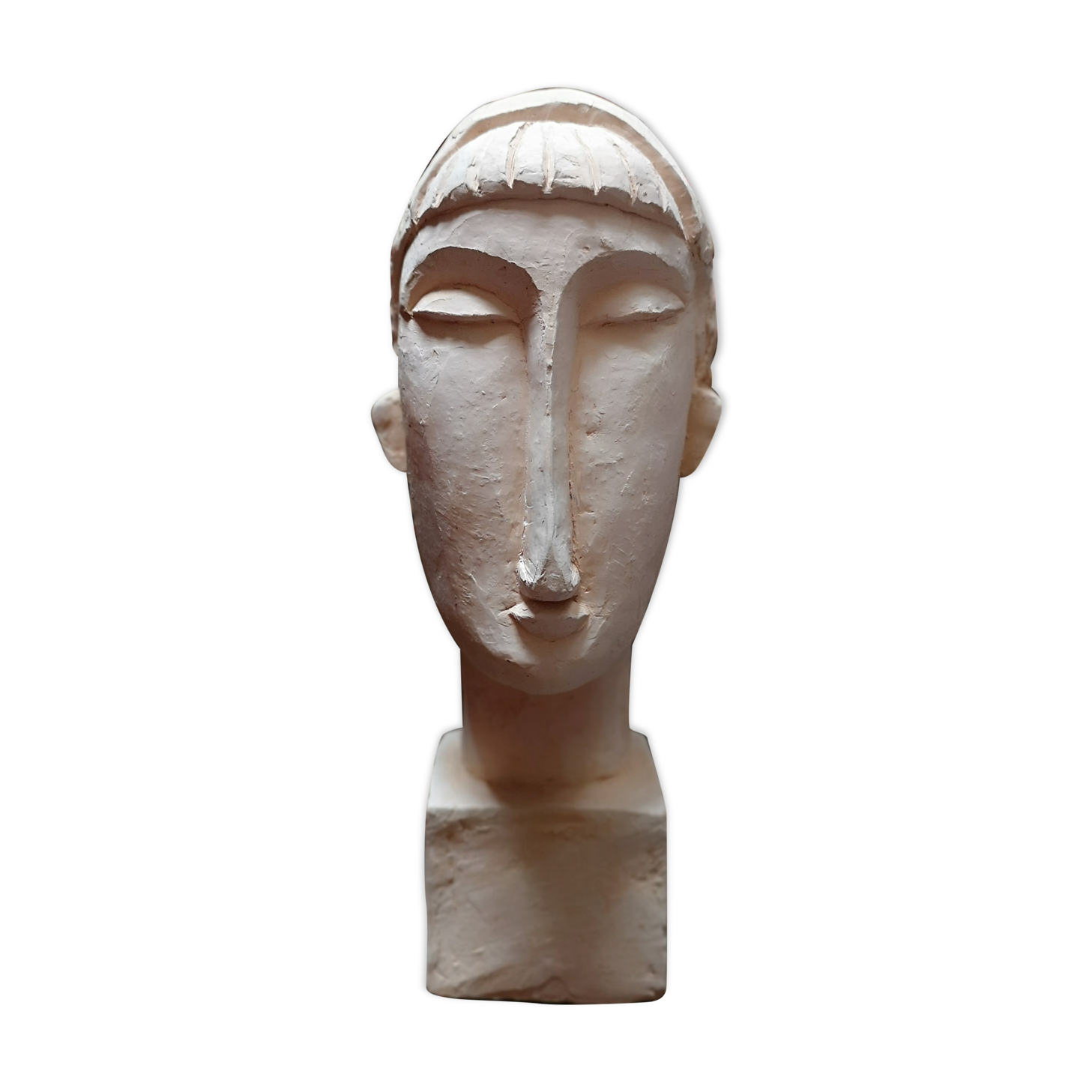Bust woman terracotta - Inspiration Modigliani