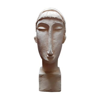 Bust woman terracotta - Inspiration Modigliani