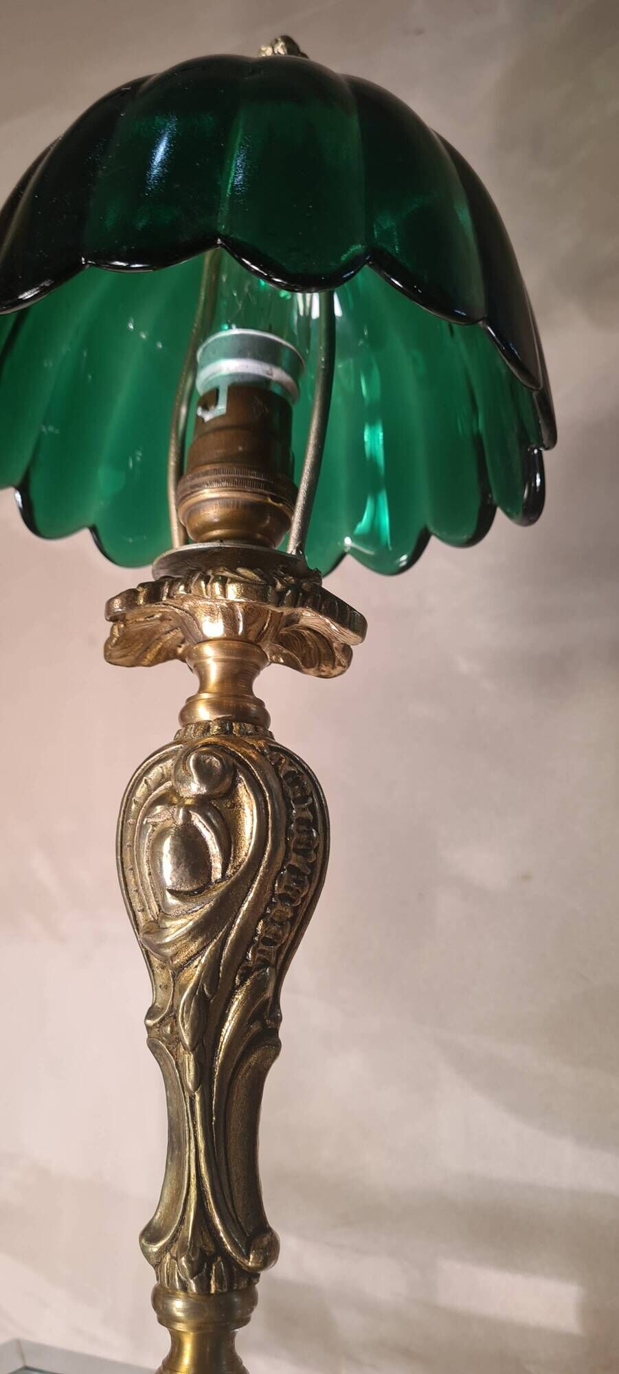 Rocaille style lamp, golden 38x15