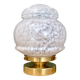 Vintage Art Deco globe table lamp in white Clichy glass