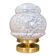 Vintage Art Deco globe table lamp in white Clichy glass