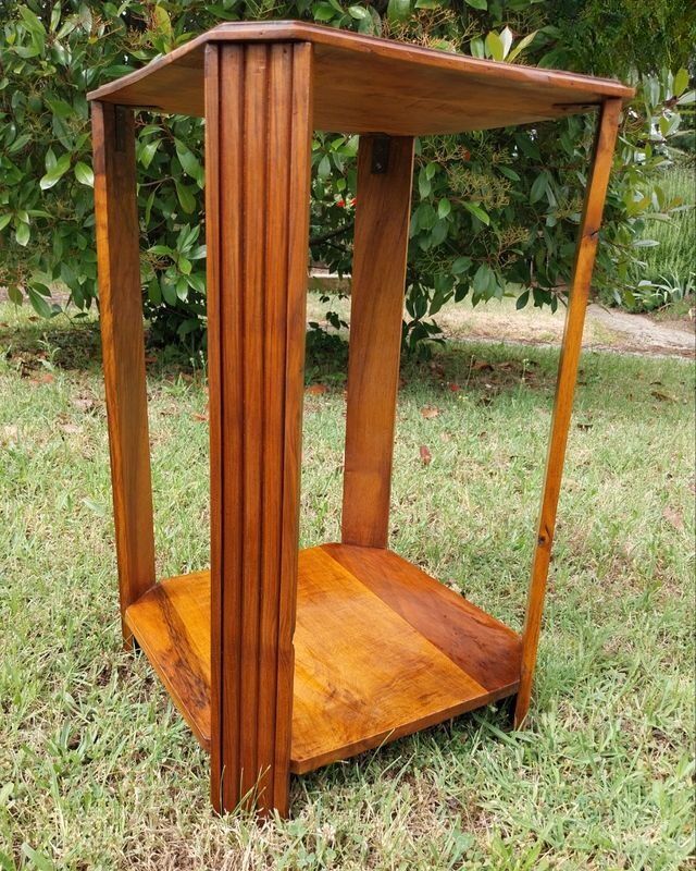 Beautiful antique pedestal table / side table / bedside table
