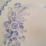 Assiettes Plates Faïence Ancienne Saint Amand Hamage Modèle Flora Vintage