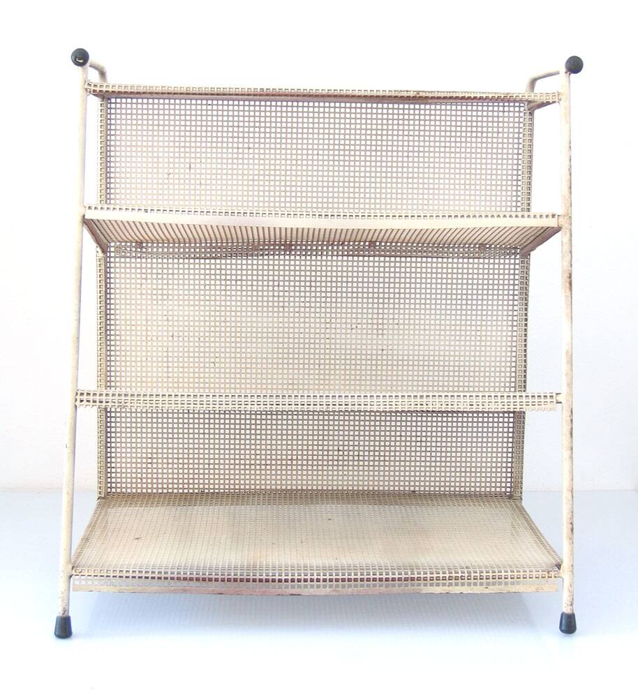 Large Mategot style fifties vintage magazine rack