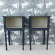 Classic black and raw nightstands