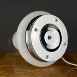 Vintage table lamp in white glass, Italy, 1970s