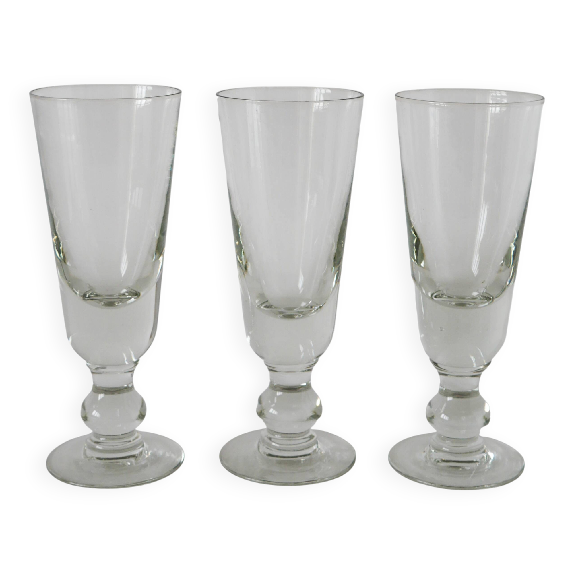 Set of 3 absinthe glasses, early 20th century