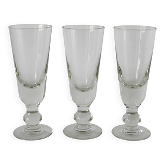 Set of 3 absinthe glasses, early 20th century