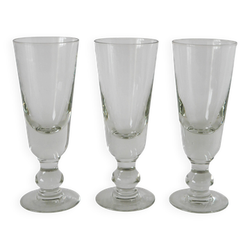 Set of 3 absinthe glasses, early 20th century