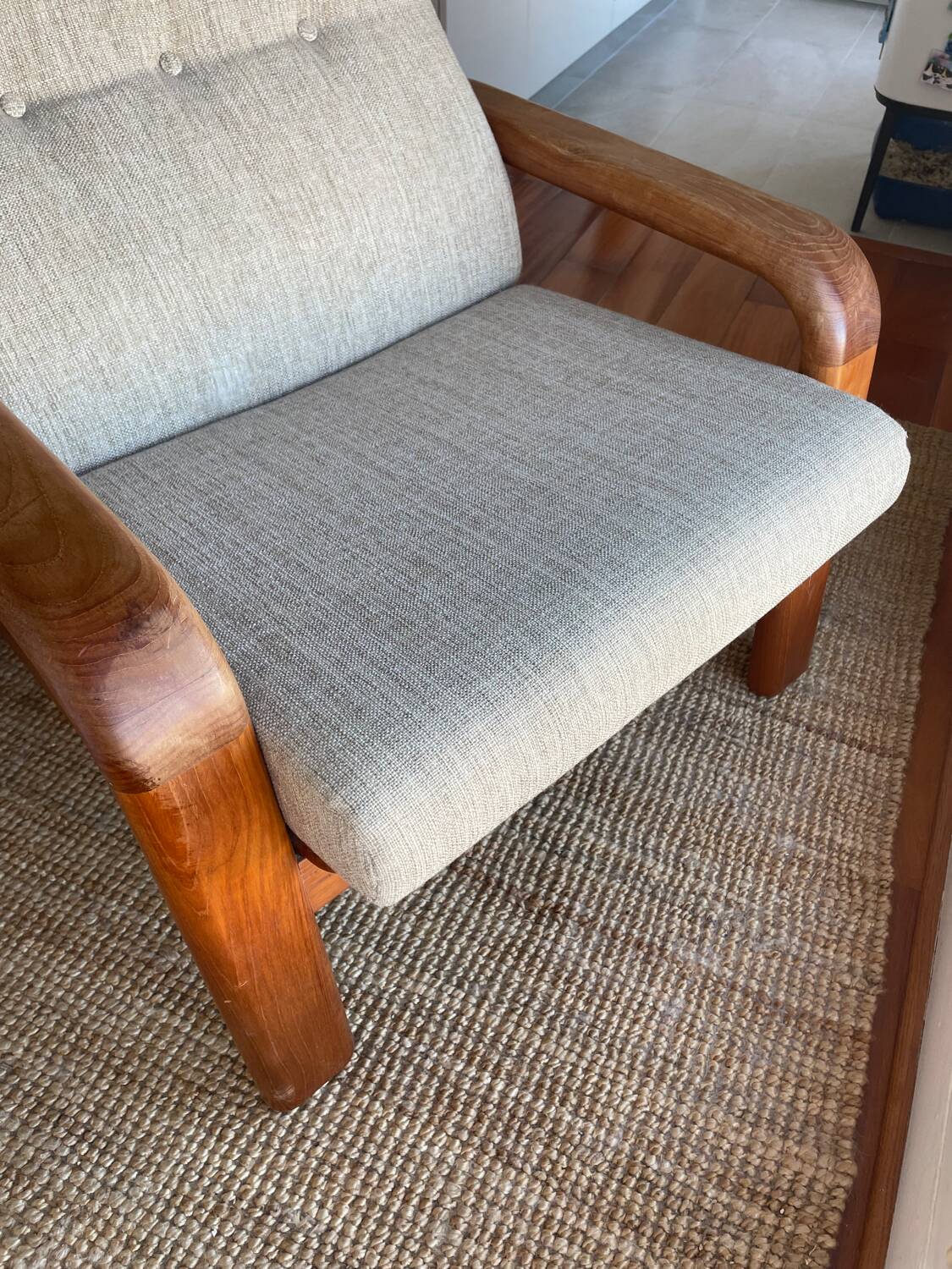 Fauteuil scandinave 60s teck