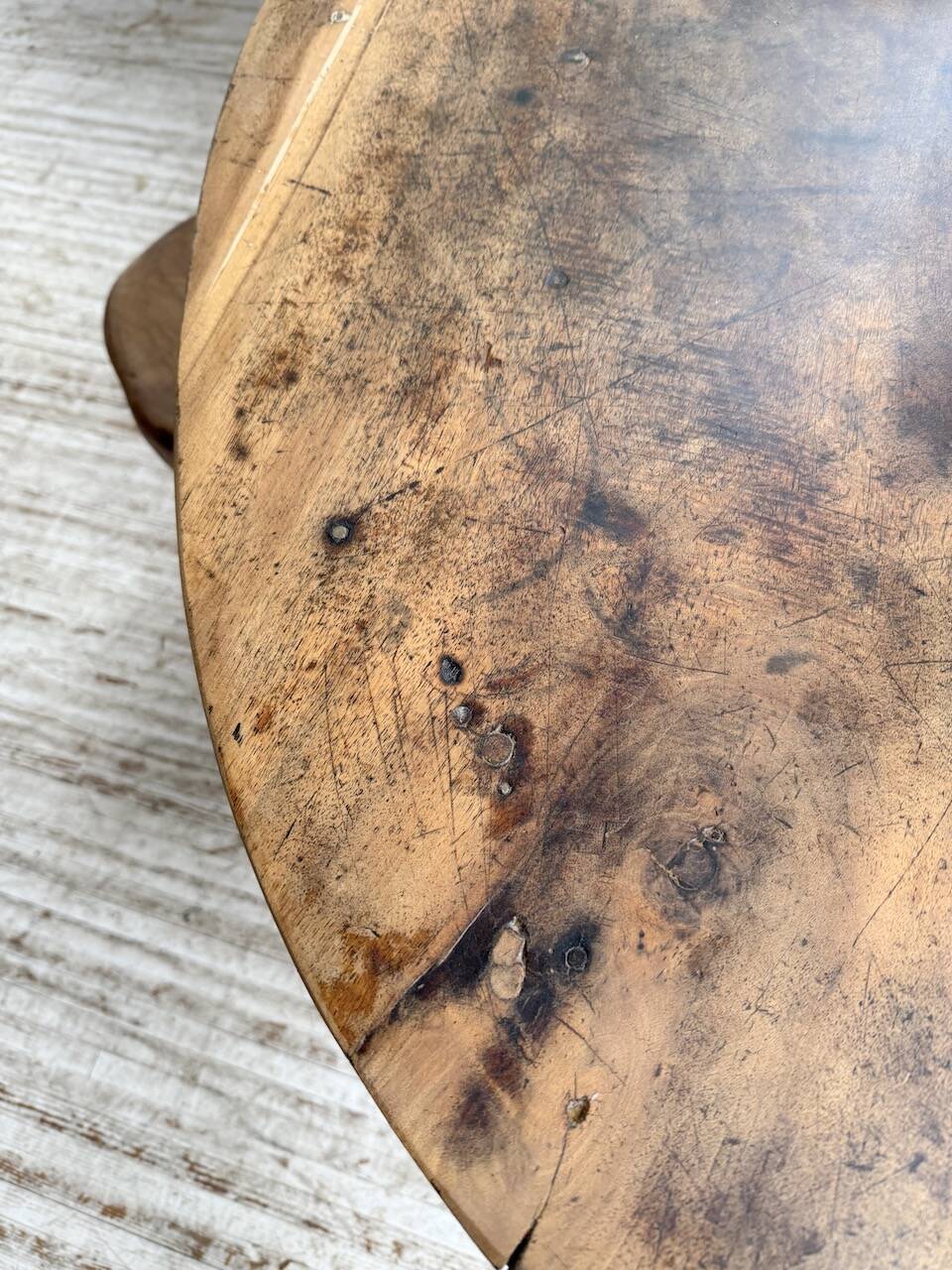 Oval walnut farmhouse table